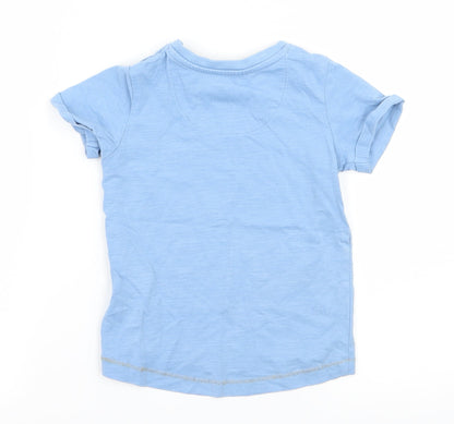 Mothercare Boys Blue  Jersey Basic T-Shirt Size 9-12 Months