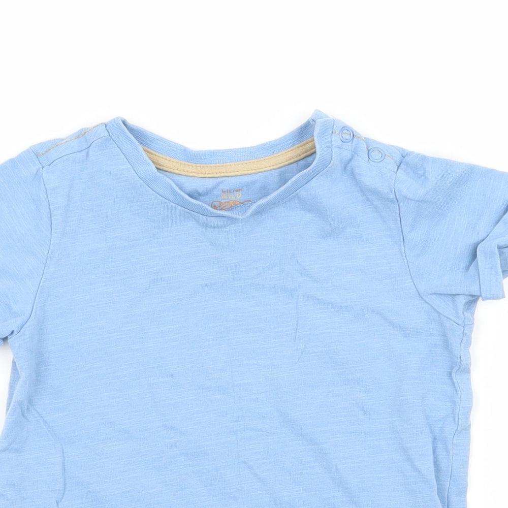 Mothercare Boys Blue  Jersey Basic T-Shirt Size 9-12 Months
