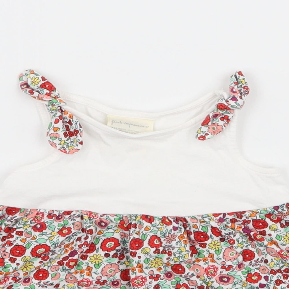 First Impressions Girls Multicoloured Floral Jersey Skater Dress  Size 3-6 Months