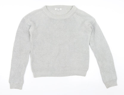 Glamorous Womens Silver   Pullover Jumper Size M