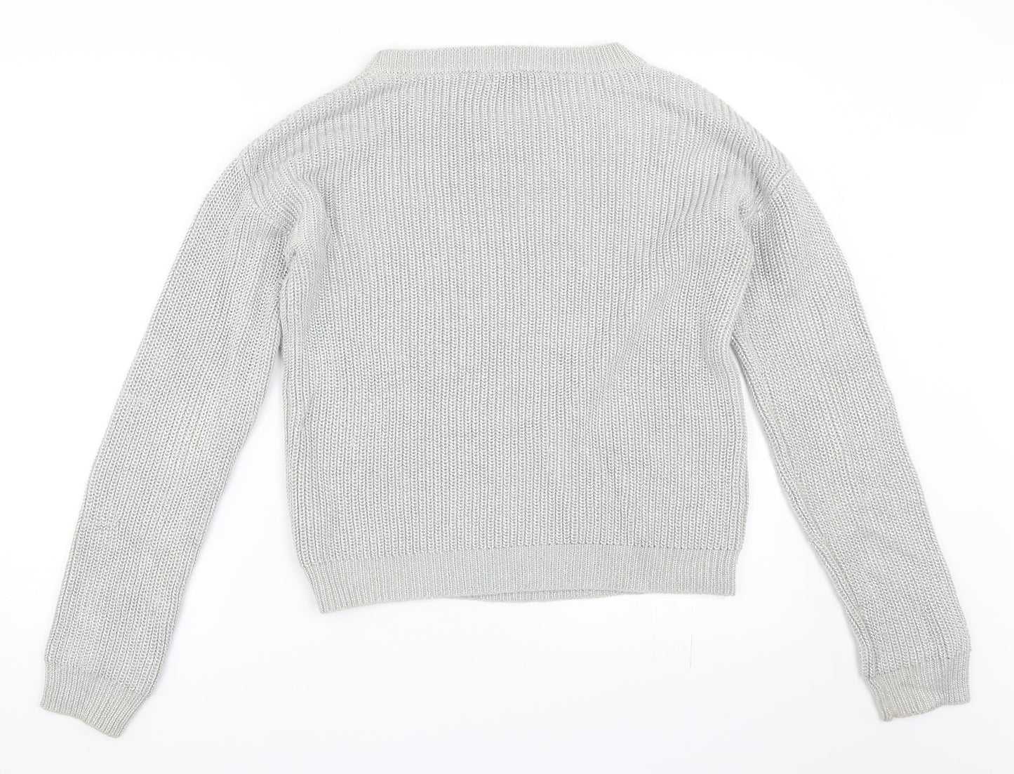 Glamorous Womens Silver   Pullover Jumper Size M
