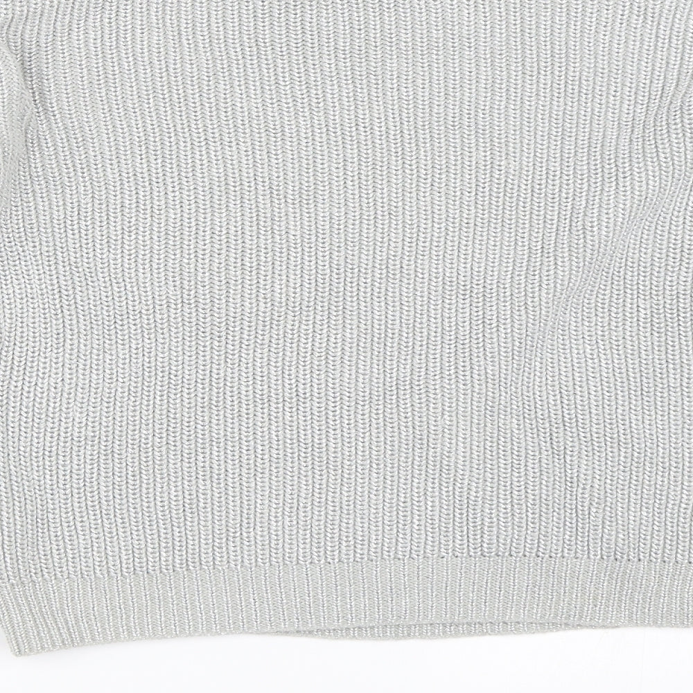 Glamorous Womens Silver   Pullover Jumper Size M