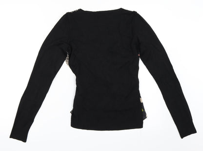 Womens UK Size 10 Coast Black Basic Blouse