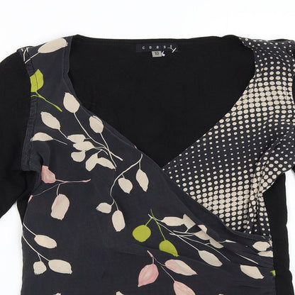 Womens UK Size 10 Coast Black Basic Blouse