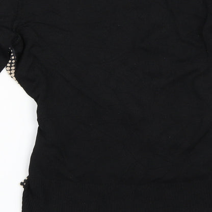 Womens UK Size 10 Coast Black Basic Blouse