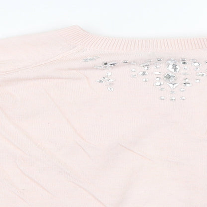 River Island Girls Pink   Pullover Jumper Size 9-10 Years