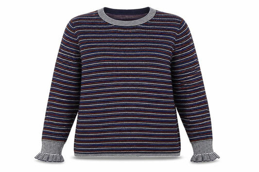 Papaya Womens Black Striped  Pullover Jumper Size 18