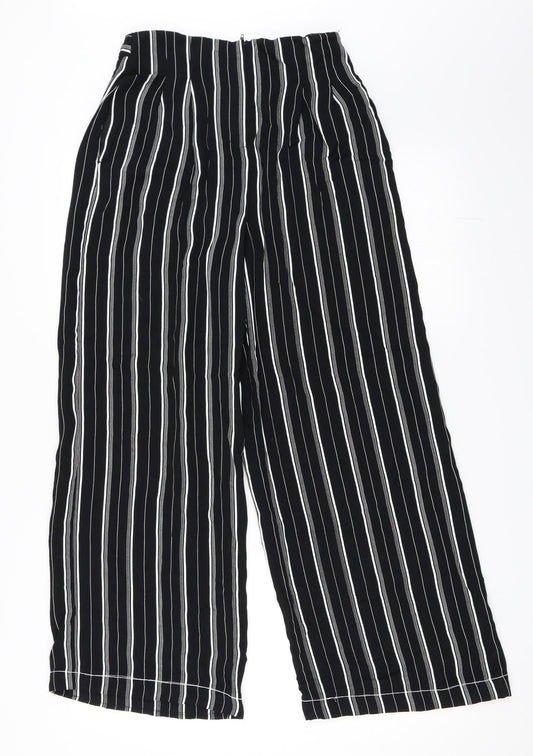 Miss Selfridge Womens Black Striped  Trousers  Size 6 L26 in