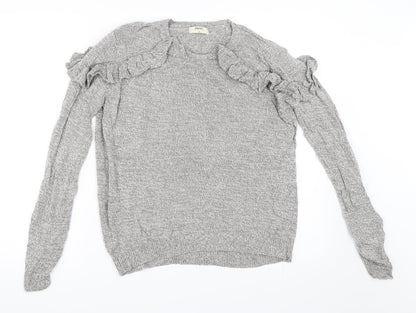 Papaya Womens Grey   Cardigan Jumper Size S