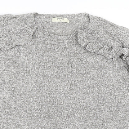Papaya Womens Grey   Cardigan Jumper Size S