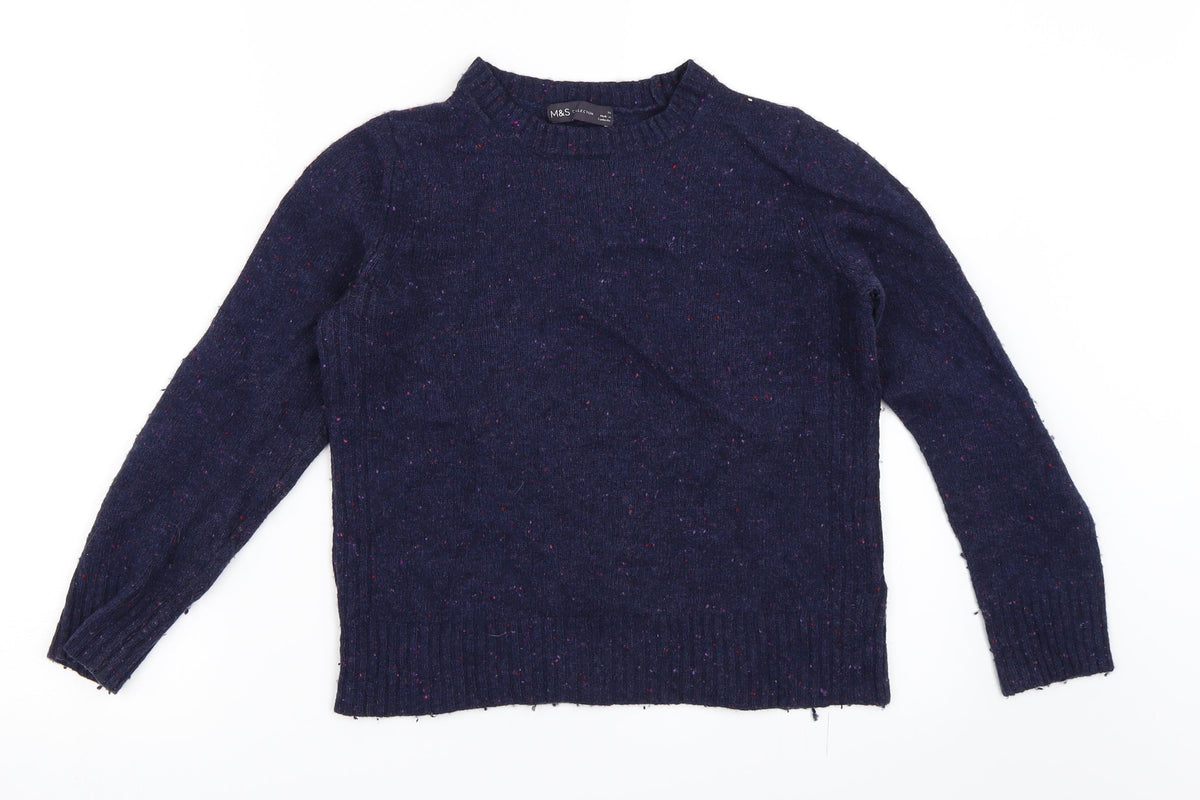 Marks & Spencer Womens Blue   Pullover Jumper Size 10