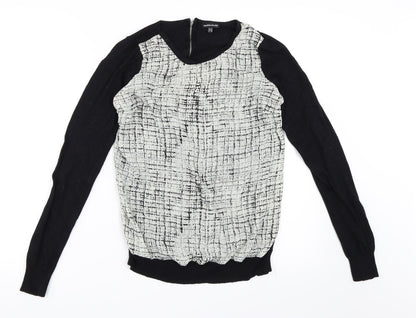 Warehouse Womens Black   Pullover Jumper Size 10