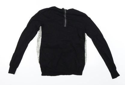 Warehouse Womens Black   Pullover Jumper Size 10
