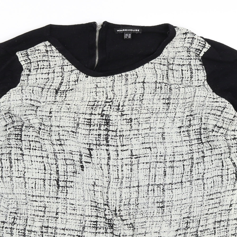 Warehouse Womens Black   Pullover Jumper Size 10