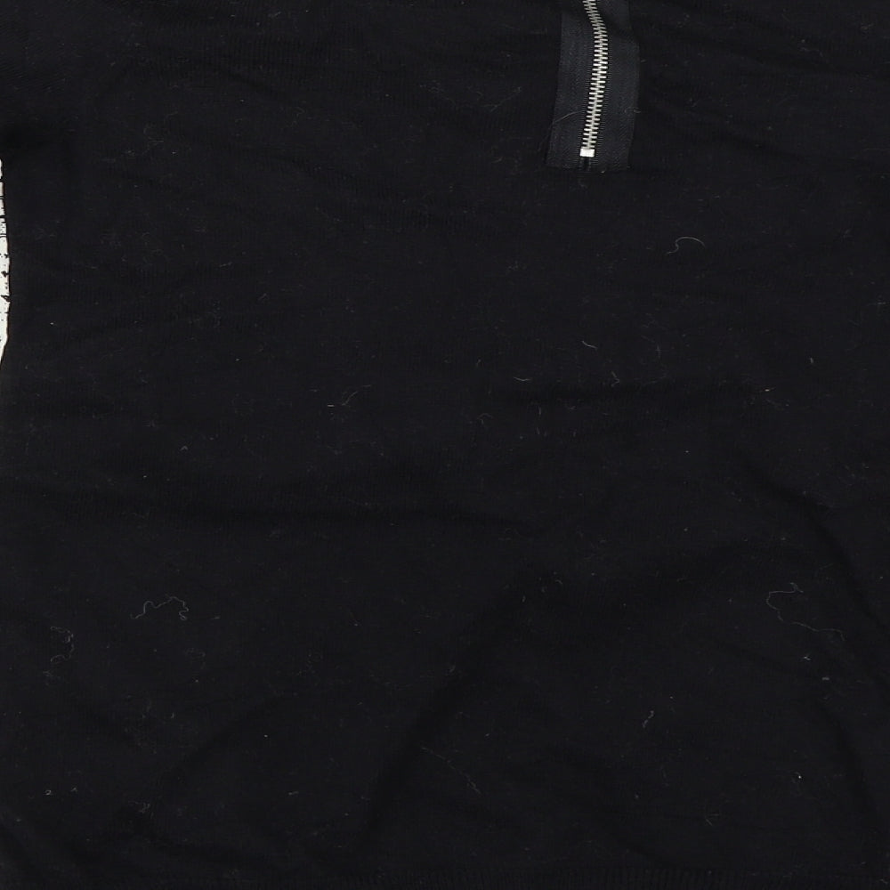 Warehouse Womens Black   Pullover Jumper Size 10
