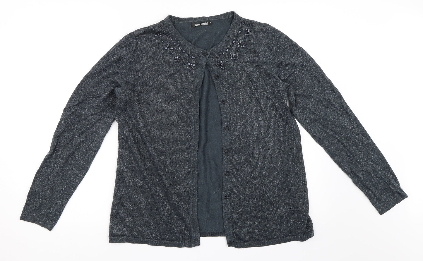 Bonmarché Womens Grey   Cardigan Jumper Size S