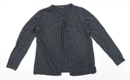 Bonmarché Womens Grey   Cardigan Jumper Size S