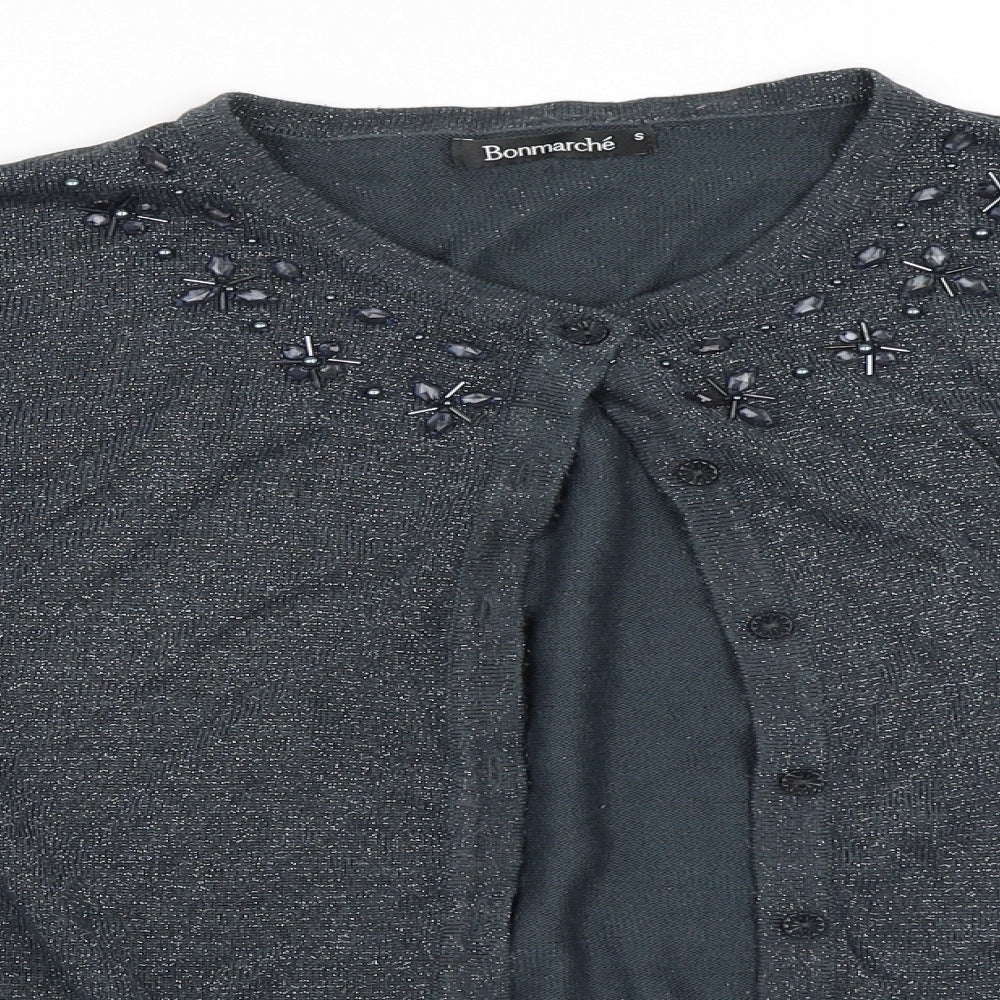 Bonmarché Womens Grey   Cardigan Jumper Size S