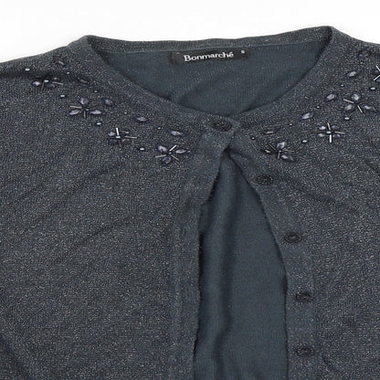 Bonmarché Womens Grey   Cardigan Jumper Size S