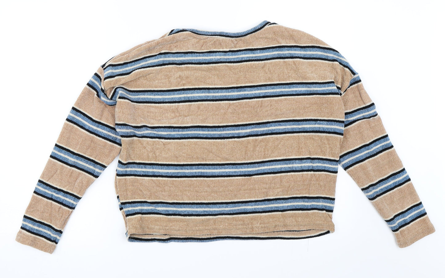 New Look Womens Beige Striped  Pullover Jumper Size M