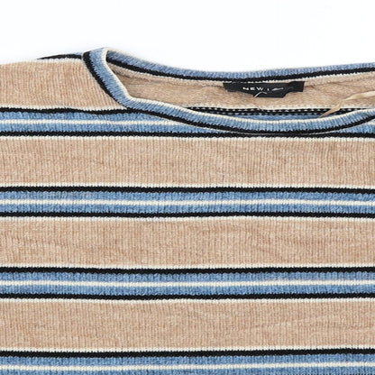 New Look Womens Beige Striped  Pullover Jumper Size M
