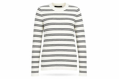 Bershka Womens Ivory Striped  Pullover Jumper Size S
