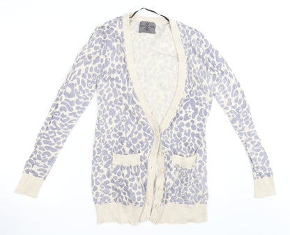 Vera Moda Womens Beige Animal Print  Cardigan Jumper Size M