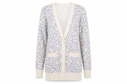 Vera Moda Womens Beige Animal Print  Cardigan Jumper Size M