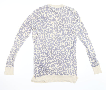 Vera Moda Womens Beige Animal Print  Cardigan Jumper Size M