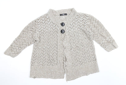 Voguish Womens Beige   Cardigan Jumper Size M