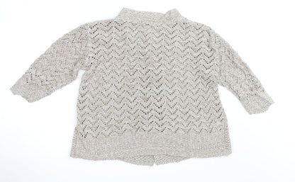 Voguish Womens Beige   Cardigan Jumper Size M