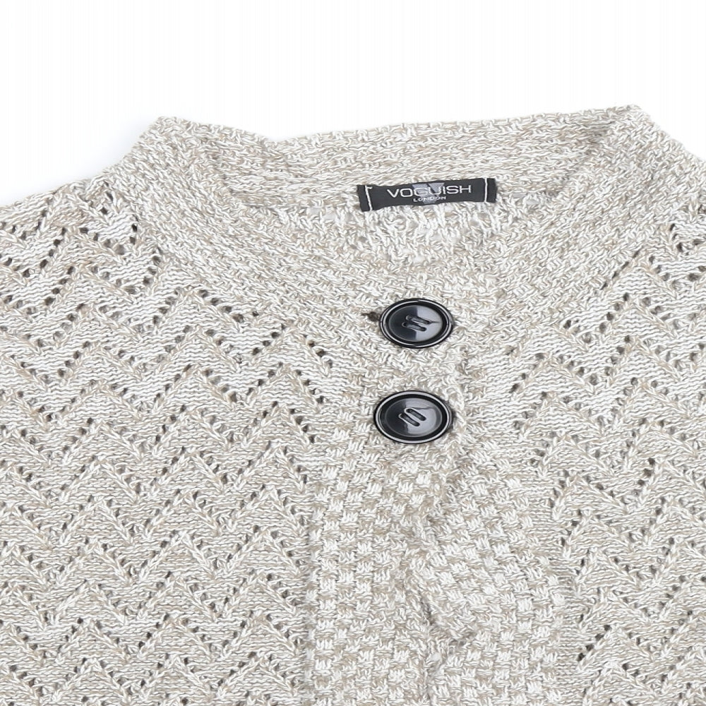 Voguish Womens Beige   Cardigan Jumper Size M