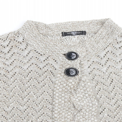 Voguish Womens Beige   Cardigan Jumper Size M