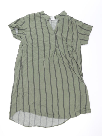 Womens UK Size 8 H&M Green Tunic Blouse