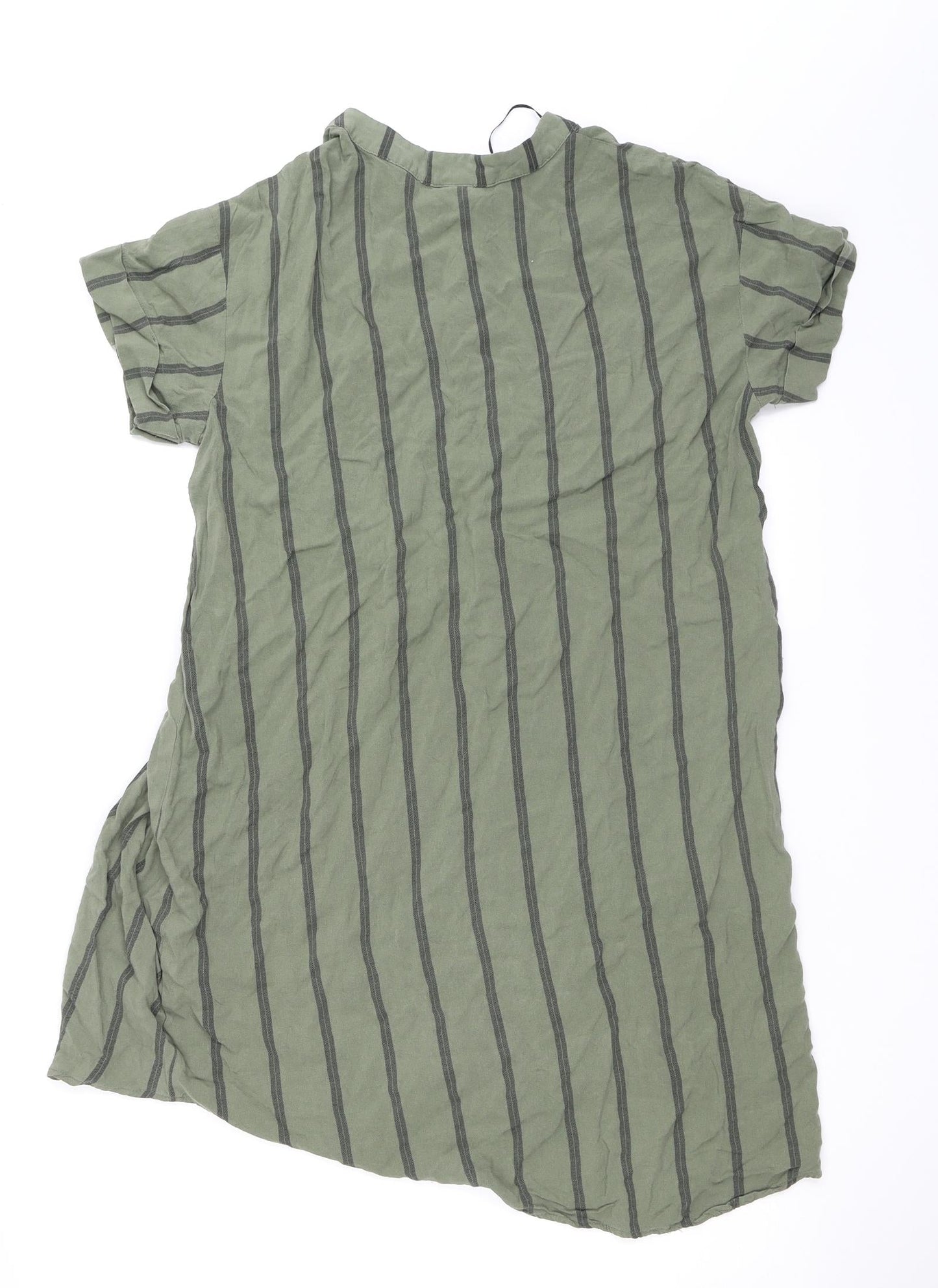 Womens UK Size 8 H&M Green Tunic Blouse