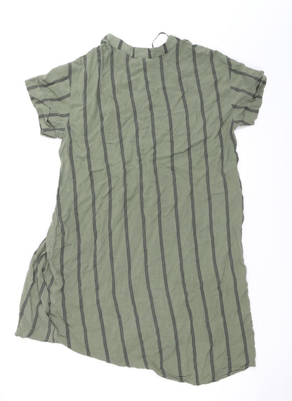 Womens UK Size 8 H&M Green Tunic Blouse