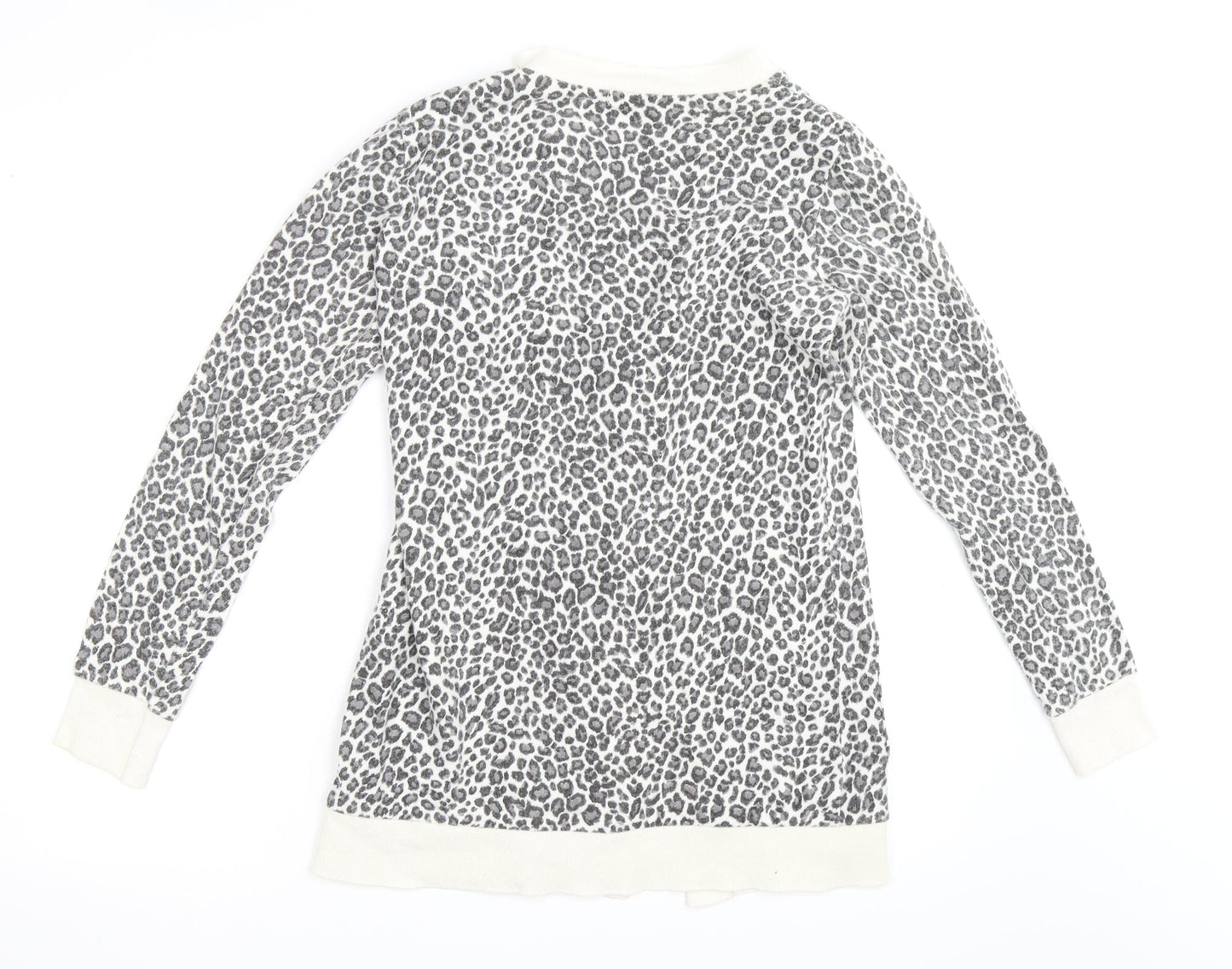Ellie Louise Womens Grey Animal Print  Cardigan Jumper Size M