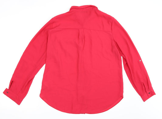 George Womens Pink   Basic Button-Up Size 14