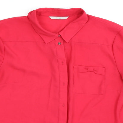 George Womens Pink   Basic Button-Up Size 14