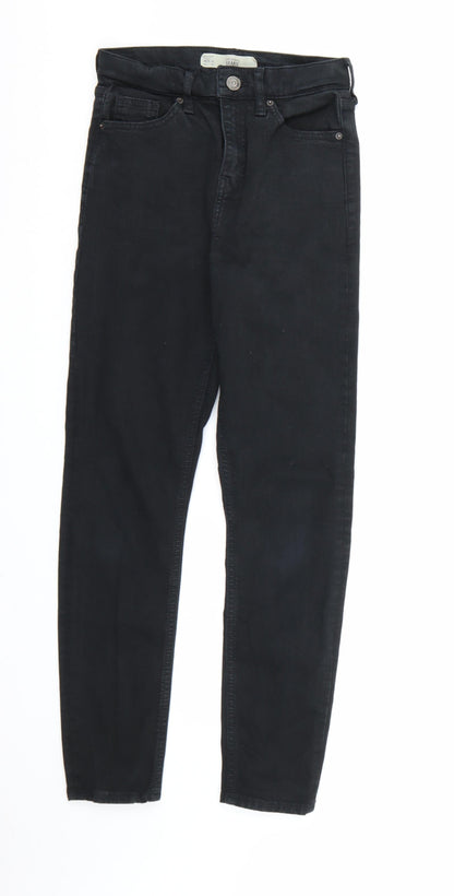 Topshop Womens Black  Denim Skinny Jeans Size 26 in L30 in
