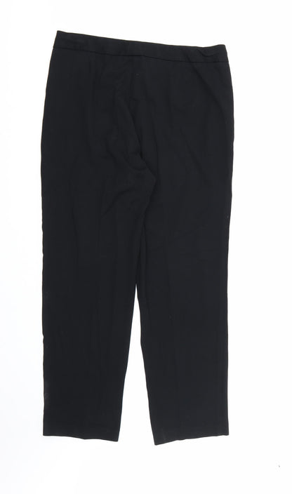 Womens UK Size 14 Marks and Spencer Regular Fit Dress Pants Black Trousers