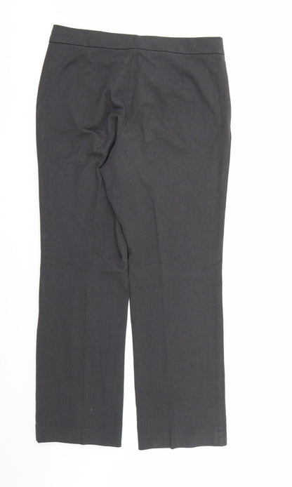 Womens UK Size 10 Marks and Spencer Regular Fit Dress Pants Grey Trousers