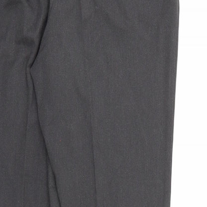 Womens UK Size 10 Marks and Spencer Regular Fit Dress Pants Grey Trousers