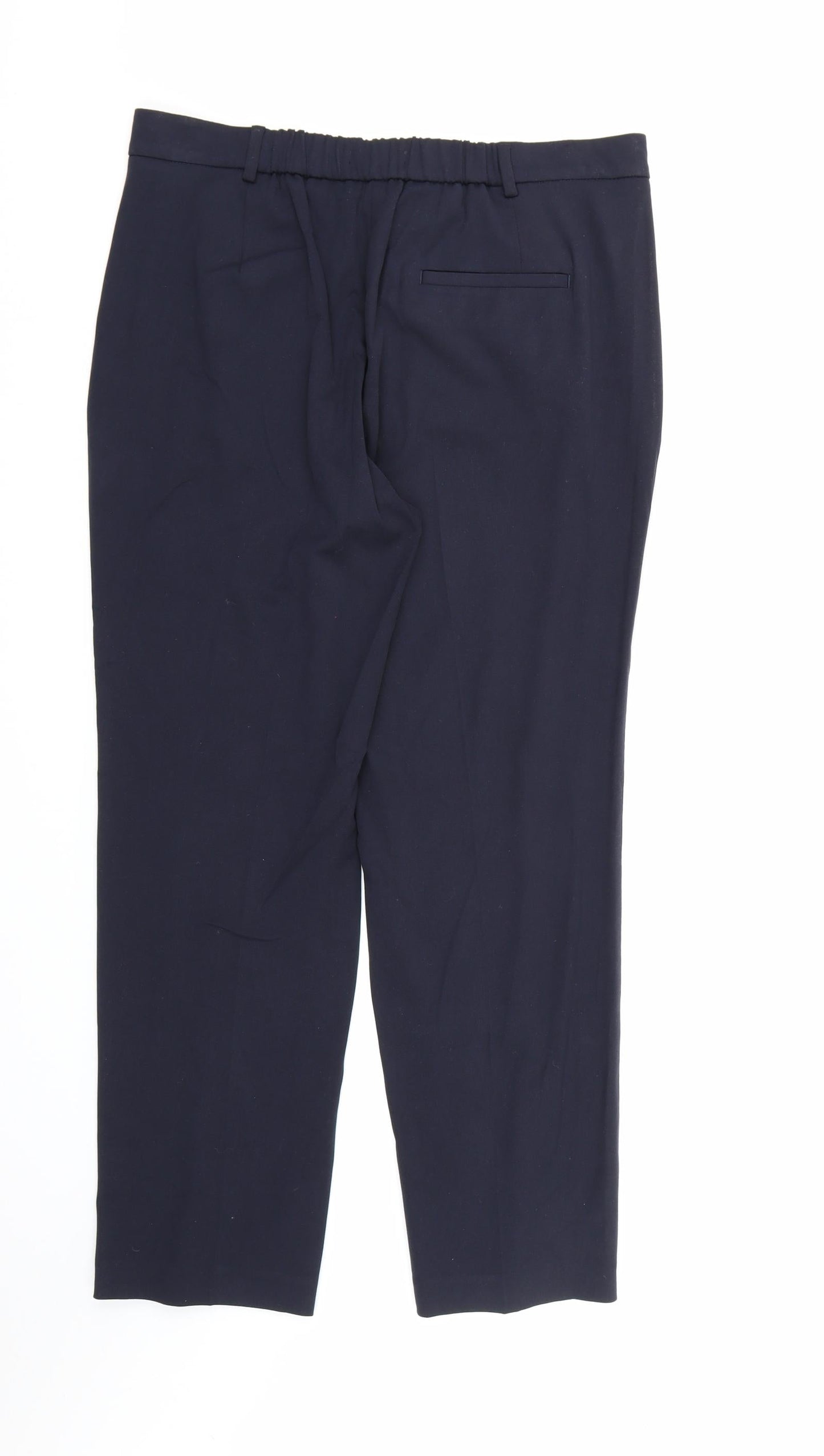 Womens UK Size 14 Marks and Spencer Regular Fit Dress Pants Blue Trousers