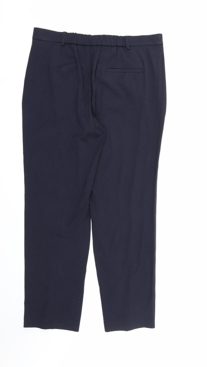 Womens UK Size 14 Marks and Spencer Regular Fit Dress Pants Blue Trousers