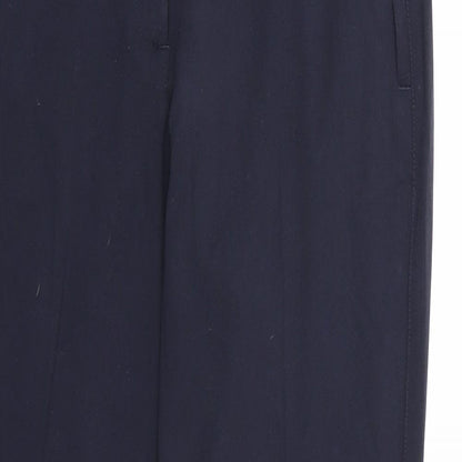 Womens UK Size 14 Marks and Spencer Regular Fit Dress Pants Blue Trousers
