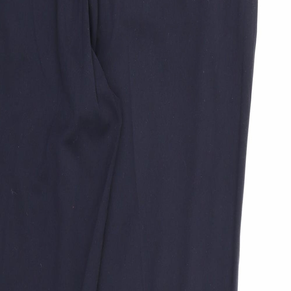 Womens UK Size 14 Marks and Spencer Regular Fit Dress Pants Blue Trousers