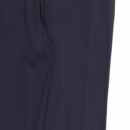 Womens UK Size 14 Marks and Spencer Regular Fit Dress Pants Blue Trousers