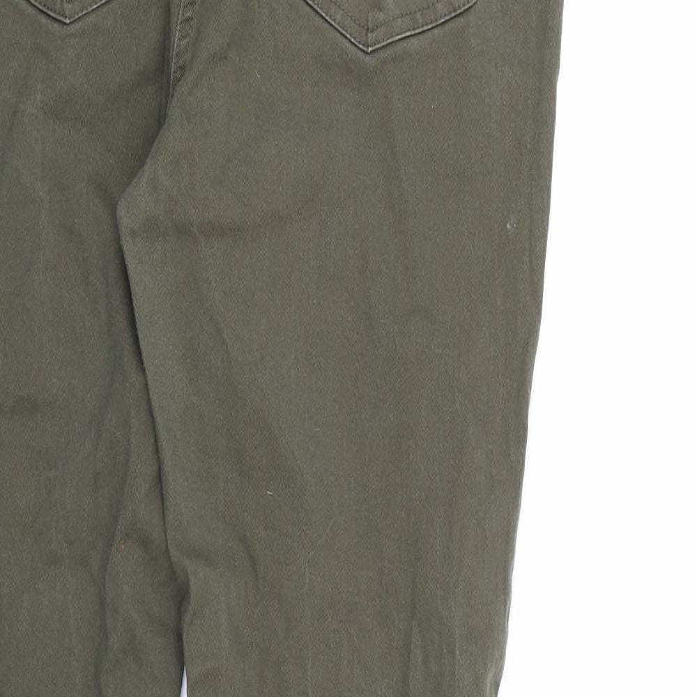 Womens UK Size 12 Papaya Regular Fit Straight Green Jeans