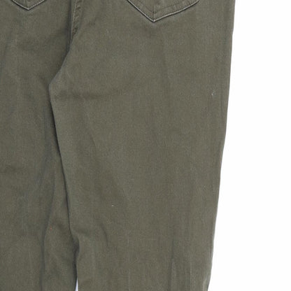 Womens UK Size 12 Papaya Regular Fit Straight Green Jeans